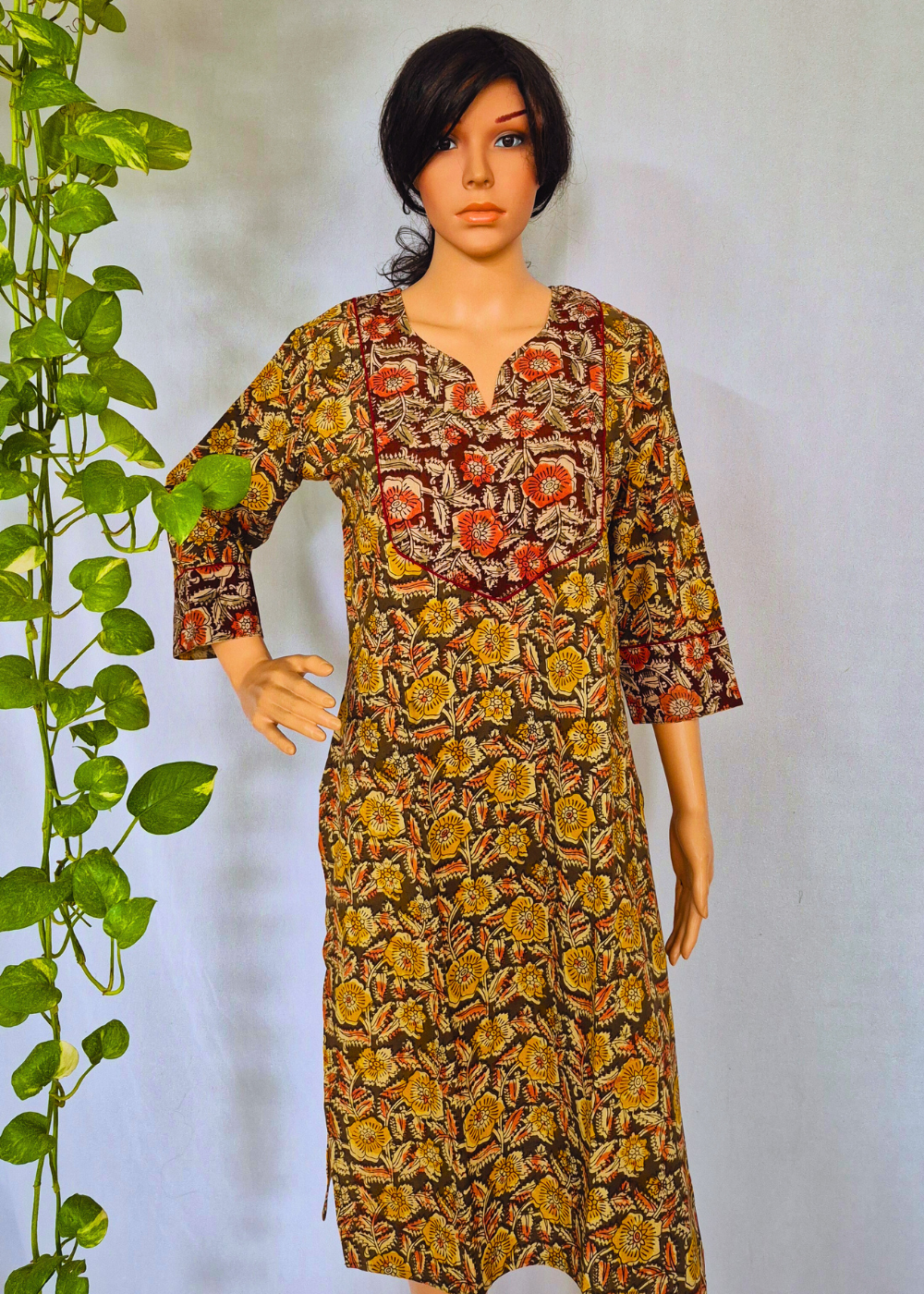 Kalamkari Floral Cotton Kurta