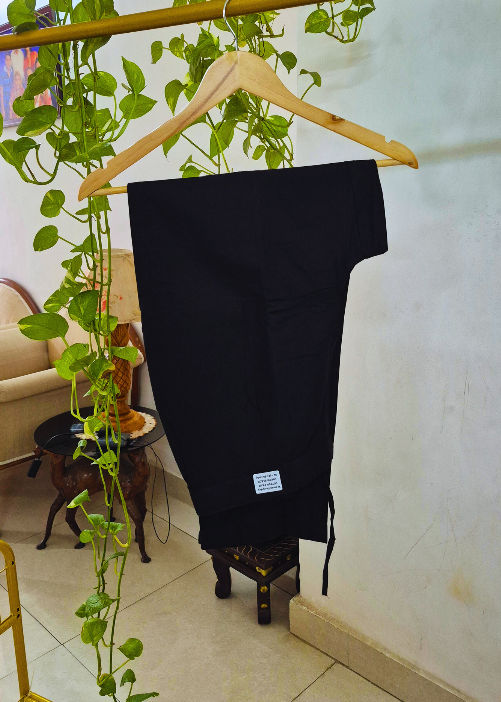 Everyday Black Cotton Pant For Women