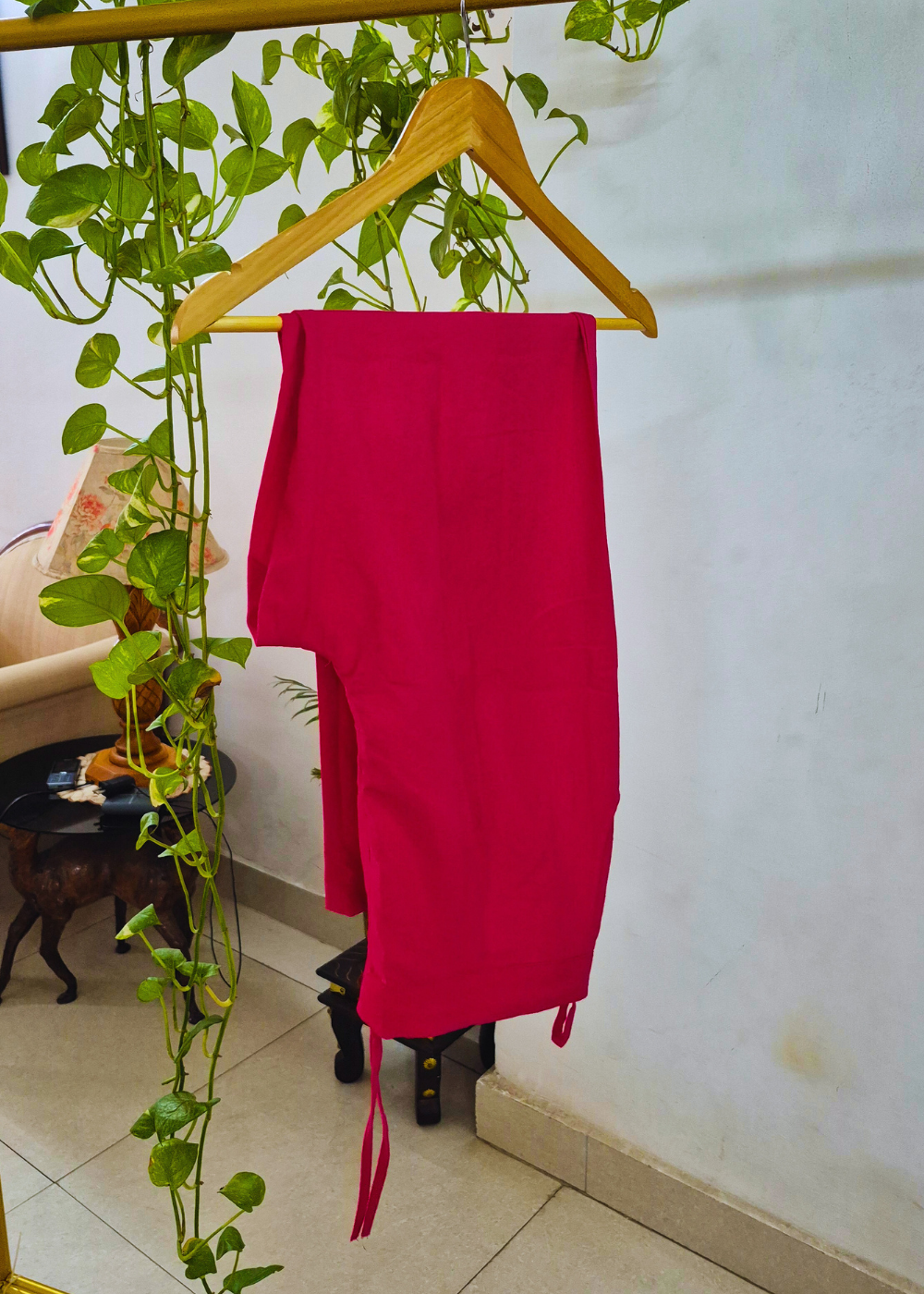 Everyday Rani Pink Cotton Pant For Women