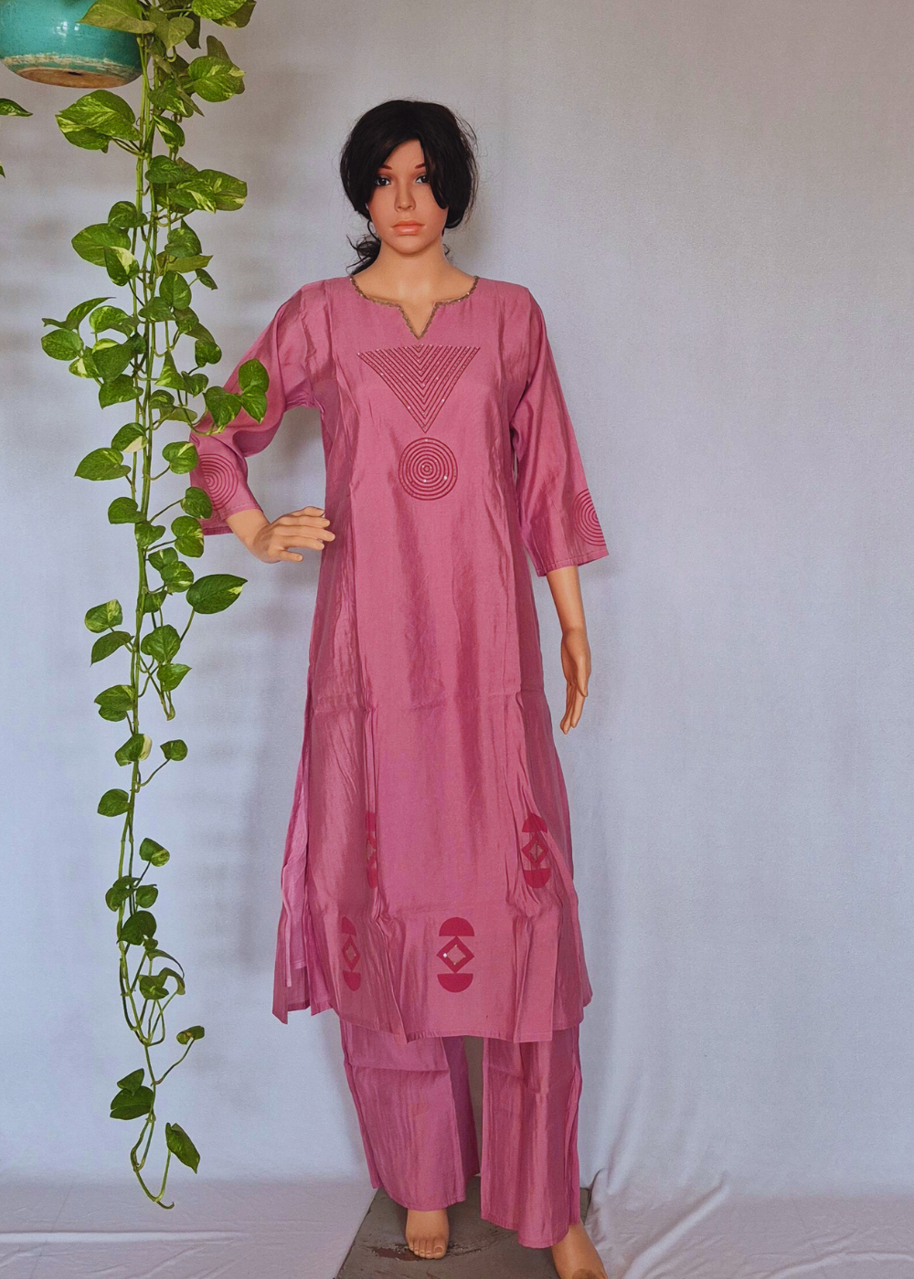 Organic Silk Kurta Pant Dupatta set