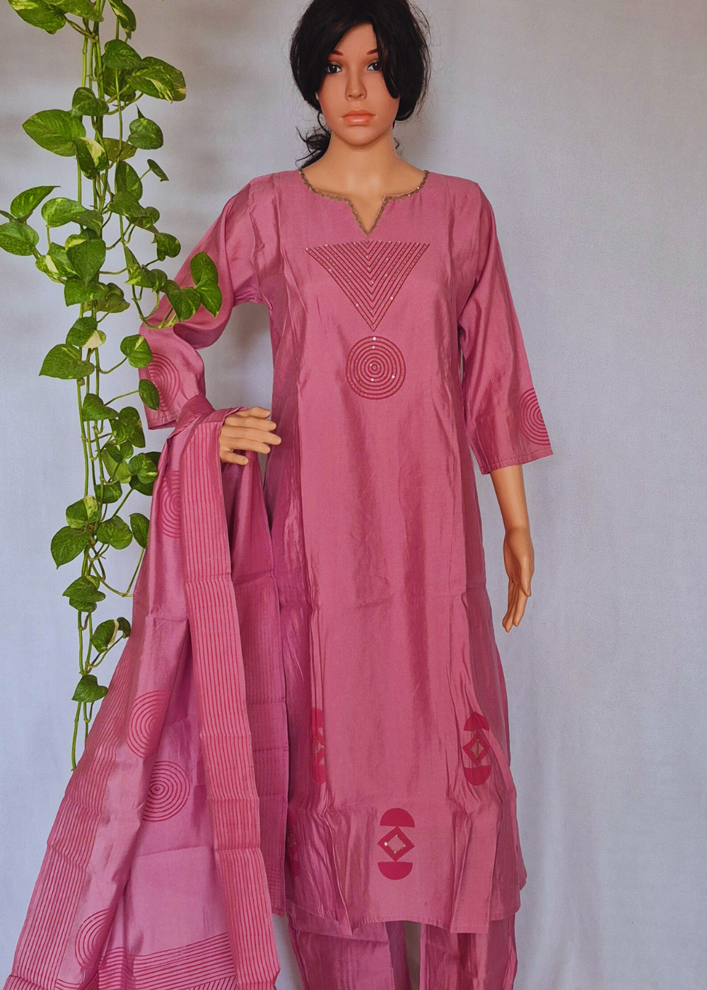 Organic Silk Kurta Pant Dupatta set