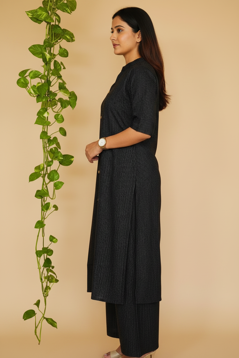 Black Cotton Kurta sets