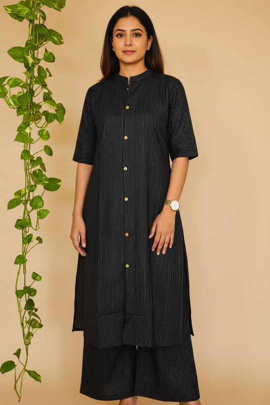 Black Cotton Kurta sets