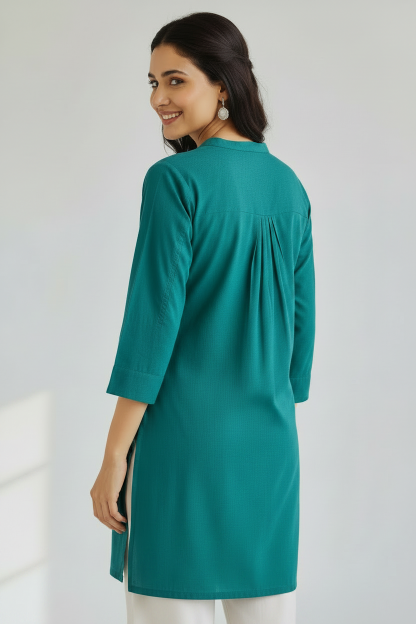 Women's Green Cotton Tops For Jeans