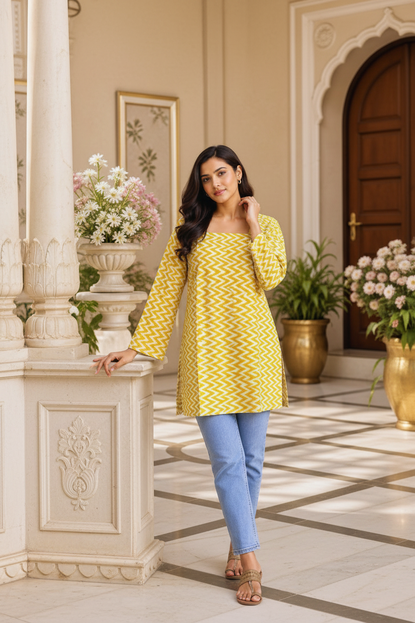 Dori Short Kurti For Jeans