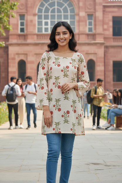 Dori Short Kurti For Jeans