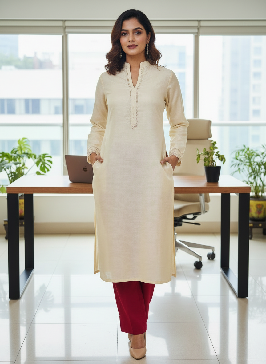 Everyday Maroon Cotton Pant For Women