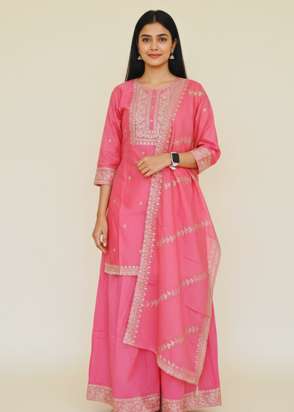 Til Pink Silk 3 Piece Sets