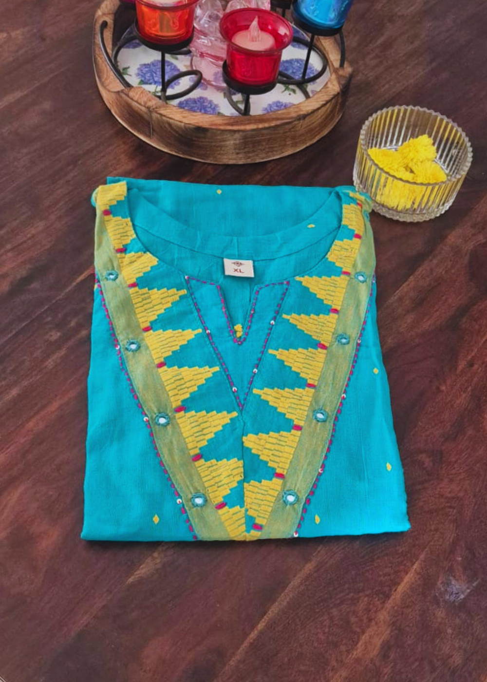 Jaya Jamdani Cotton Kurta, Pants & Dupatta Set
