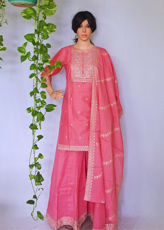 Til Pink Silk 3 Piece Sets