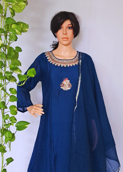 Pure Chanderi Silk 3 Piece Sets