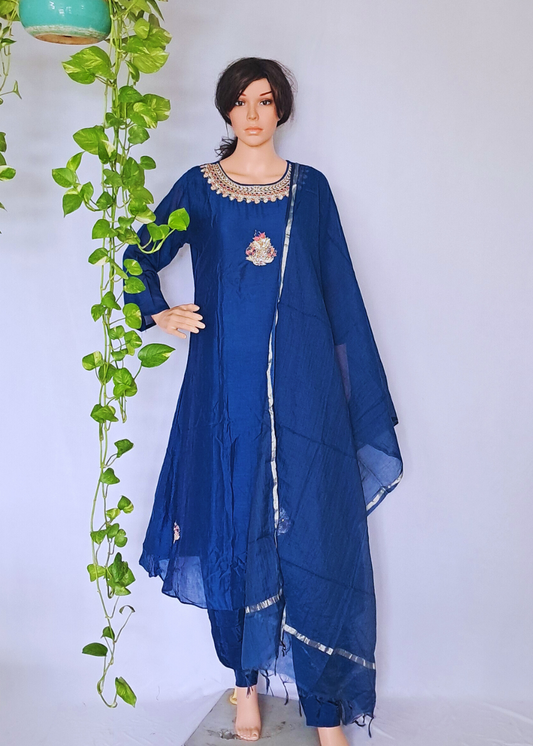 Pure Chanderi Silk 3 Piece Sets