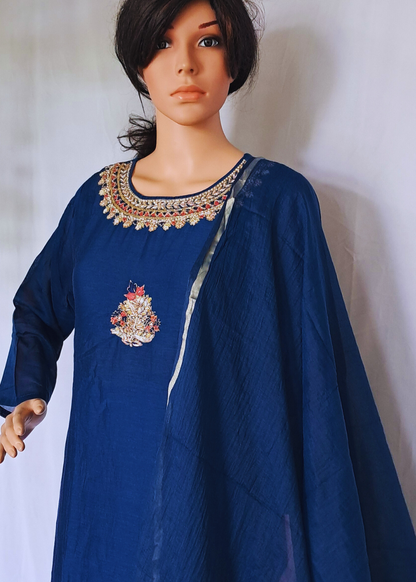Pure Chanderi Silk 3 Piece Sets