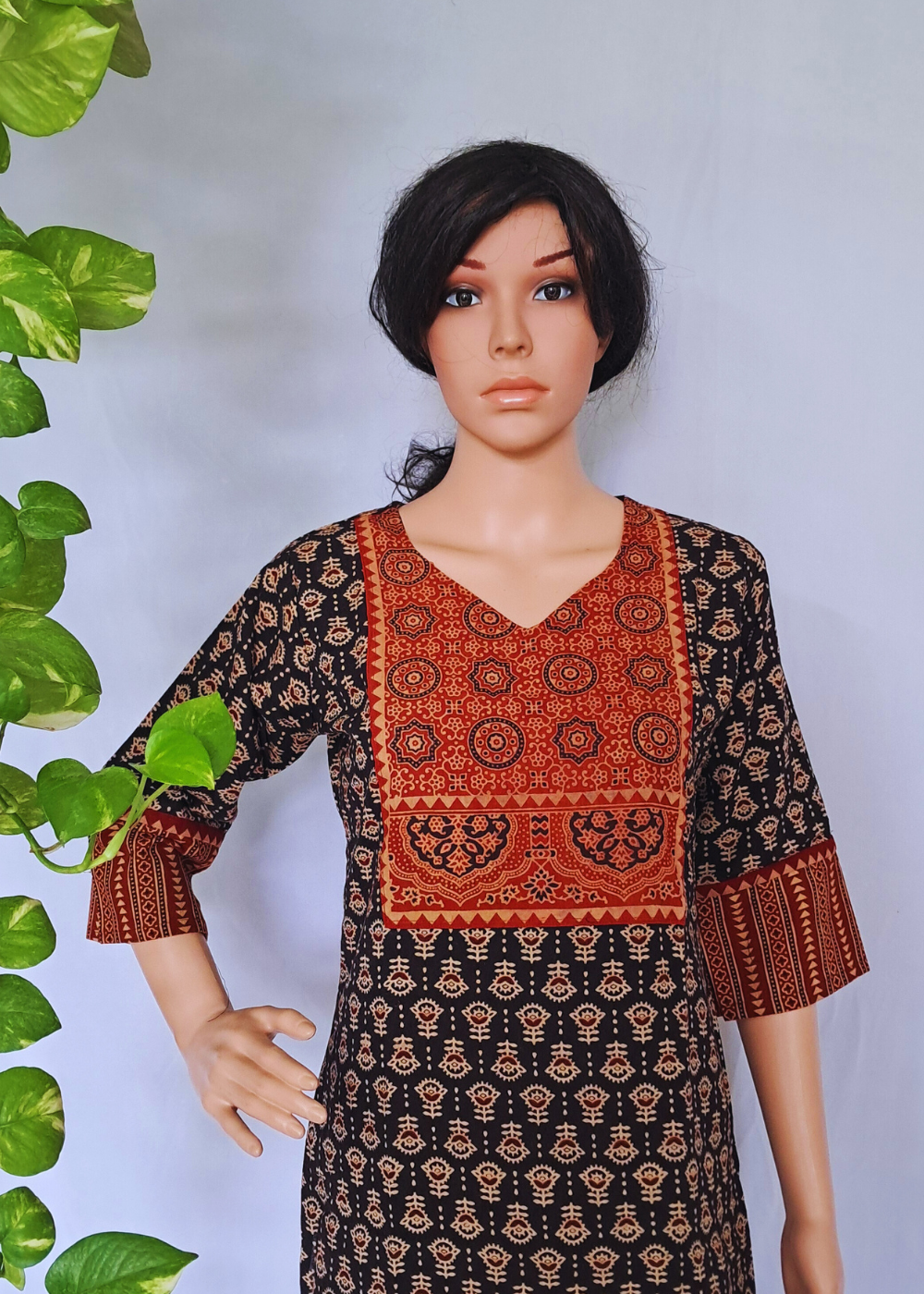 Ajarakh Handblock Cotton Kurti
