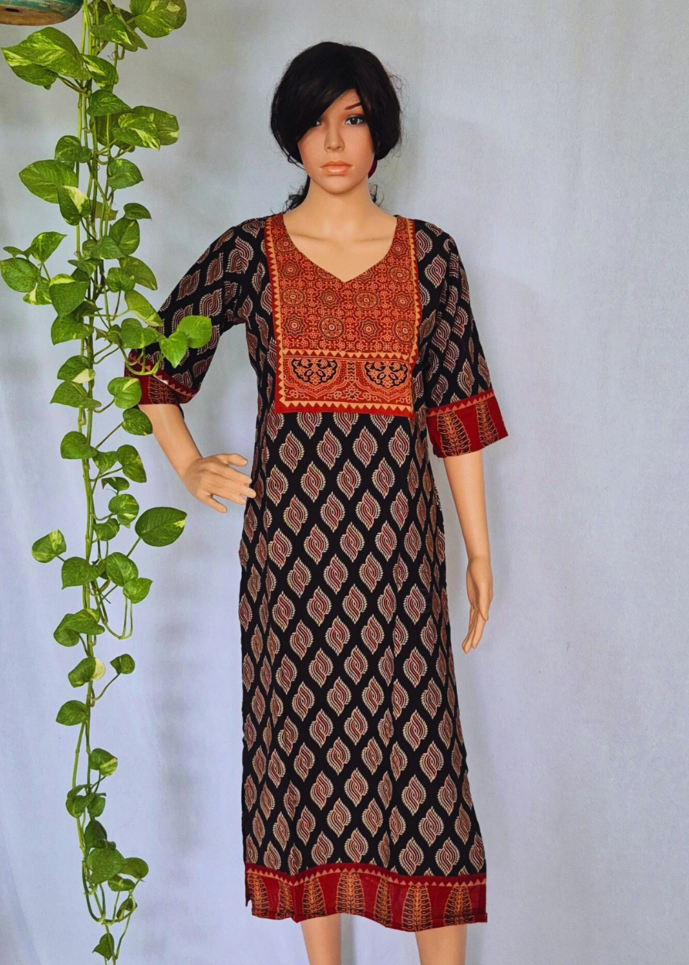 Ajarakh Handblock Cotton Kurti