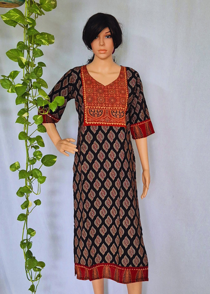 Ajarakh Handblock Cotton Kurti
