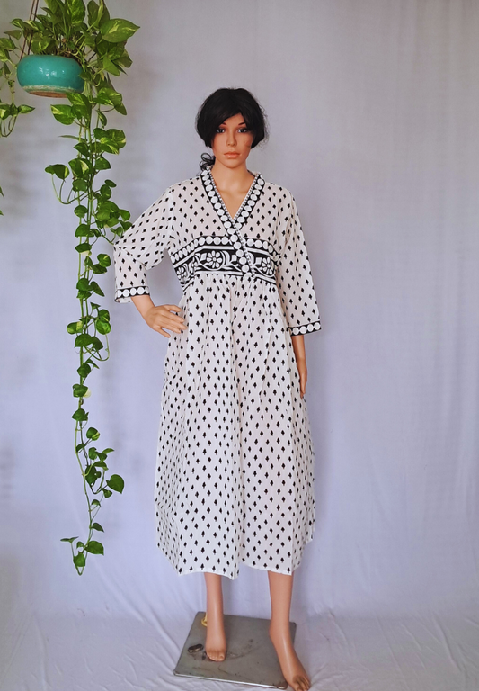 Milky Cotton Dress For Women