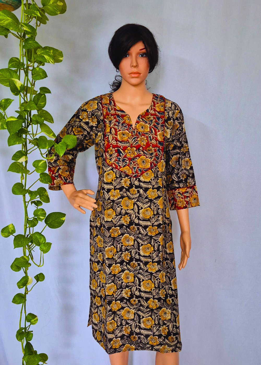 Kalamkari Floral Cotton Kurta