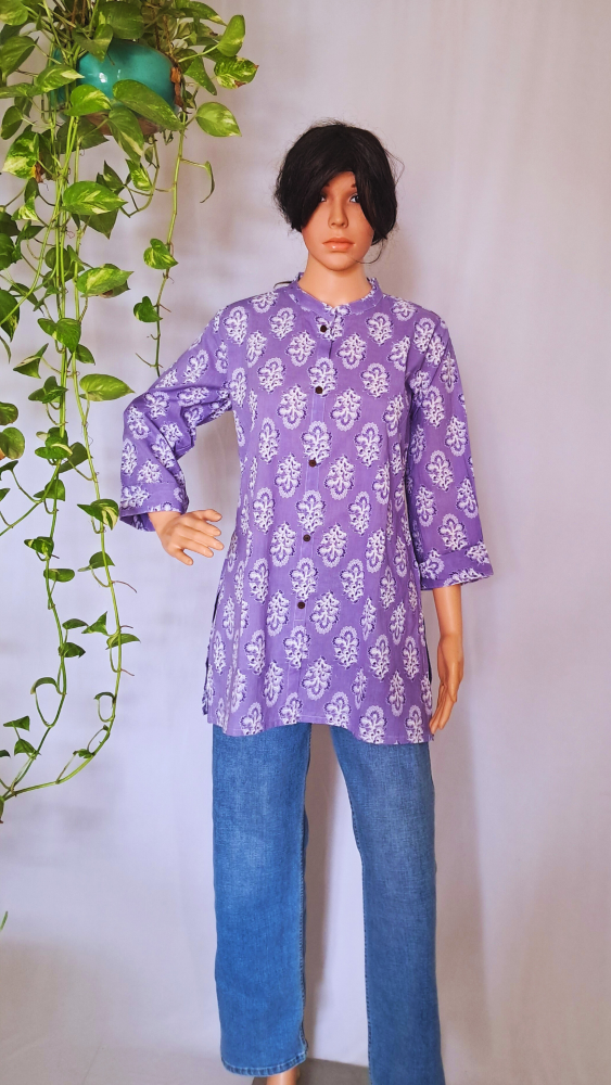 Floral Print Short Kurti