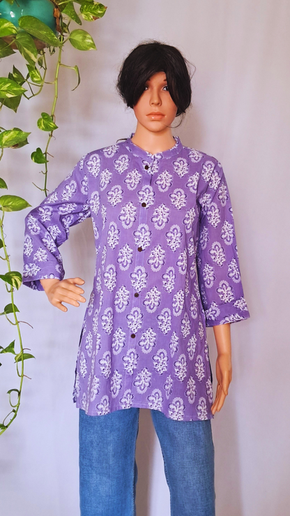 Floral Print Short Kurti