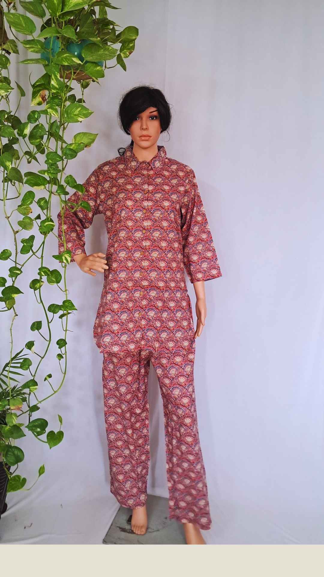 Pink Premium Cotton Co-ord Set