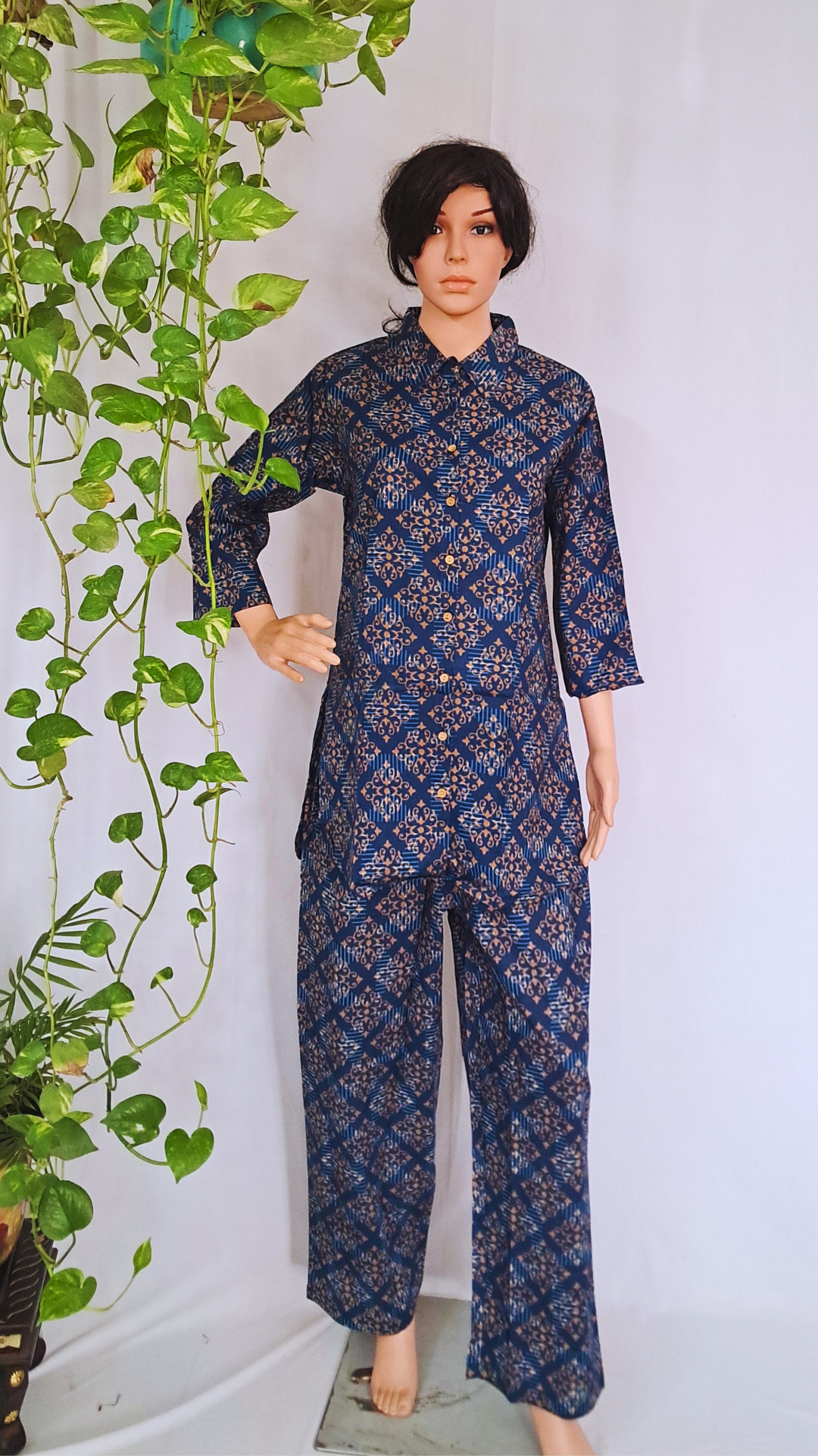 Blue Premium Cotton Co-ord Set