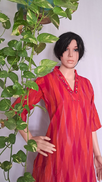 Ikat Patola Weaving Kurta Pants Set