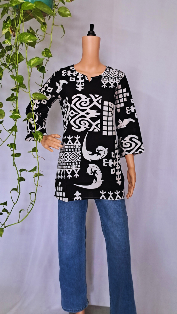Black Short Kurti For Jeans
