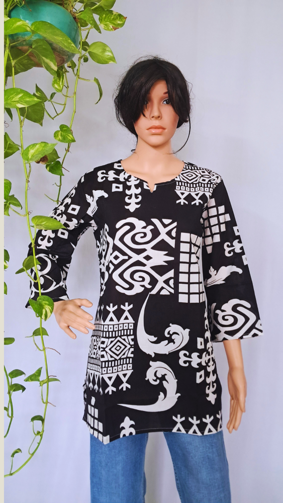 Black Short Kurti For Jeans