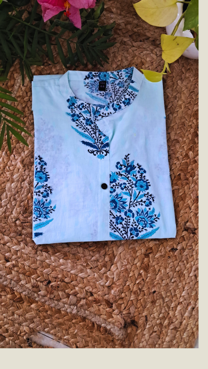 Light Green Short Kurti