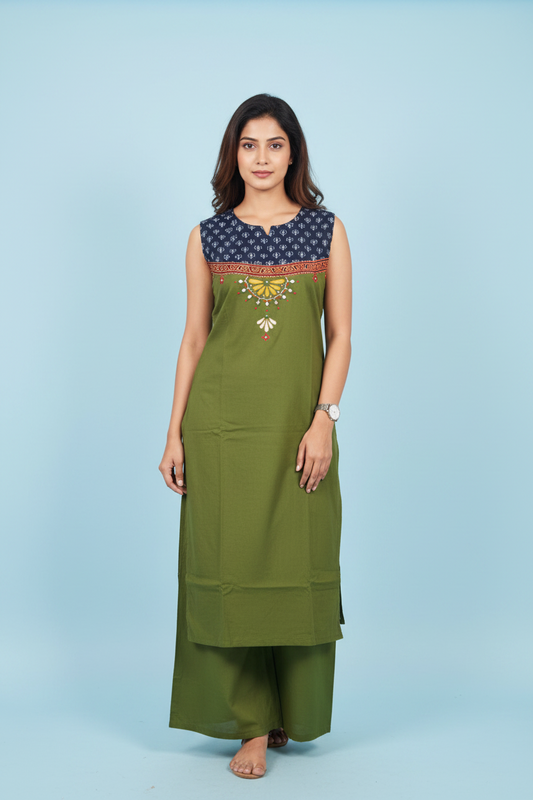 Handloom Cotton Kurta Pants Sets