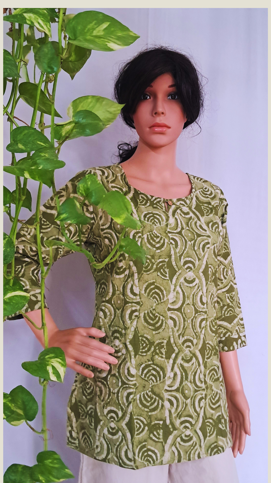 Green Short Kurti For Jeans