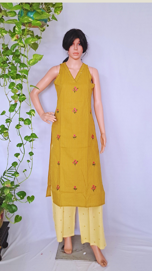 Handloom Cotton Kurta Pants Sets