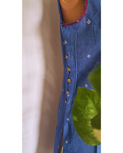 Handloom Cotton Kurta Pants Set