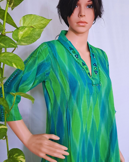 Ikat Patola Weaving Kurta Pants Set