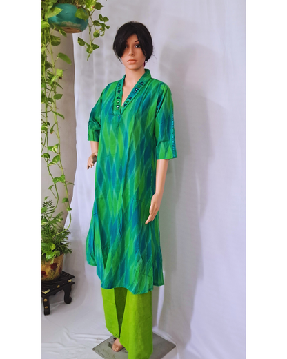 Ikat Patola Weaving Kurta Pants Set