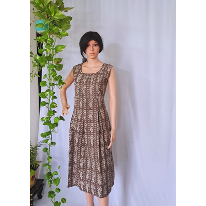 Box Pleated Cotton Dress