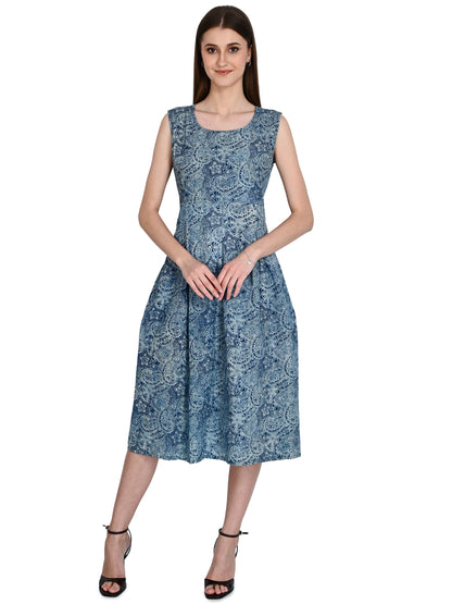 Box Pleated Cotton Dress