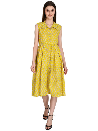 Bagru Hand Block Cotton Dress