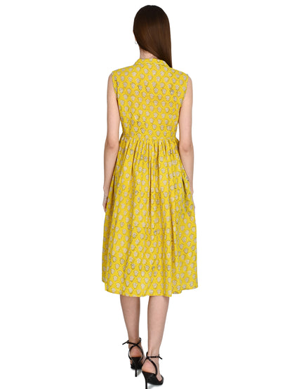 Bagru Hand Block Cotton Dress