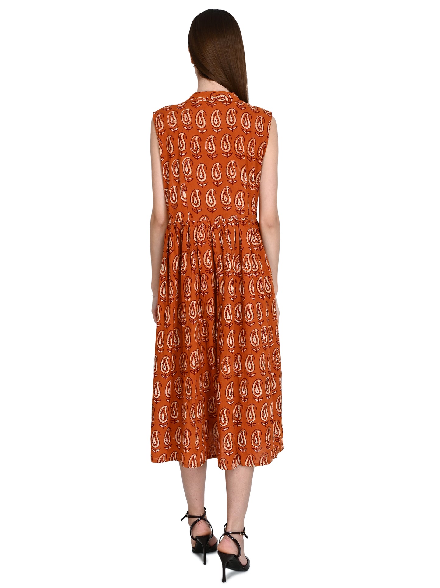 Bagru Hand Block Cotton Dress