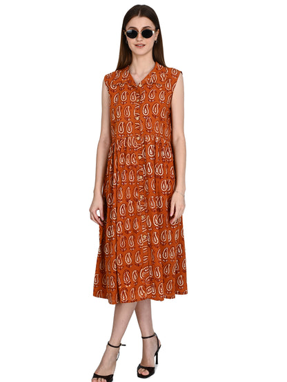 Bagru Hand Block Cotton Dress