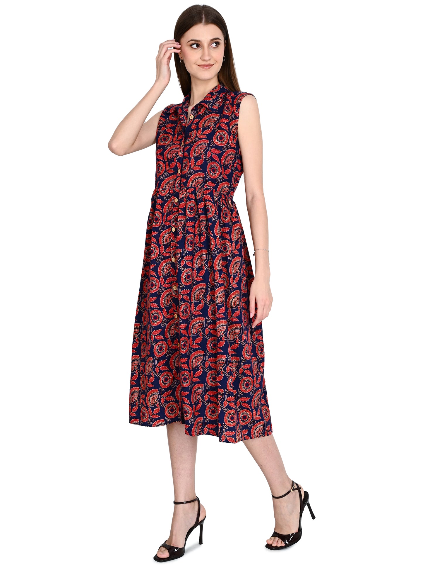 Bagru Hand Block Cotton Dress