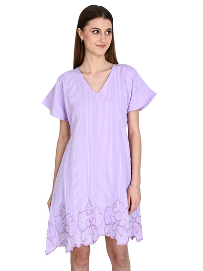 Purple Cotton Dress