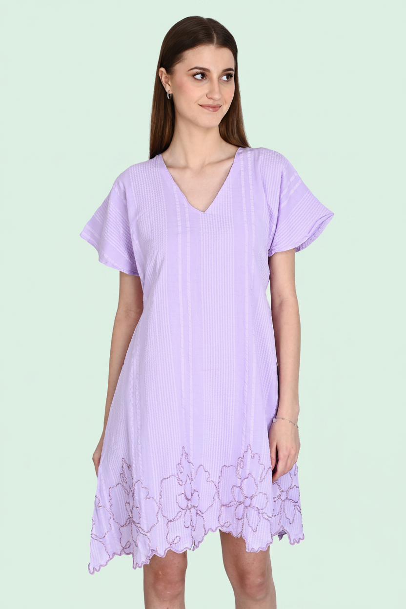 Purple Cotton Dress
