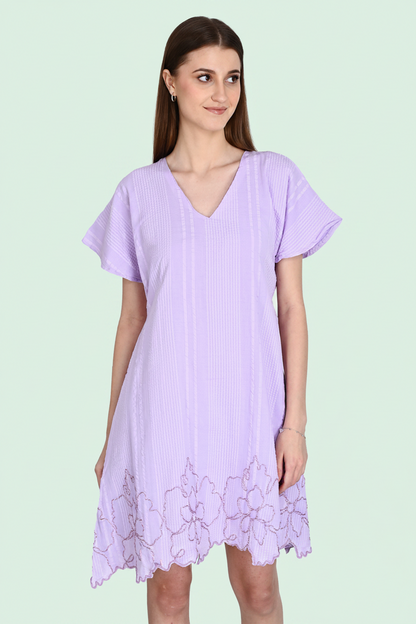 Purple Cotton Dress