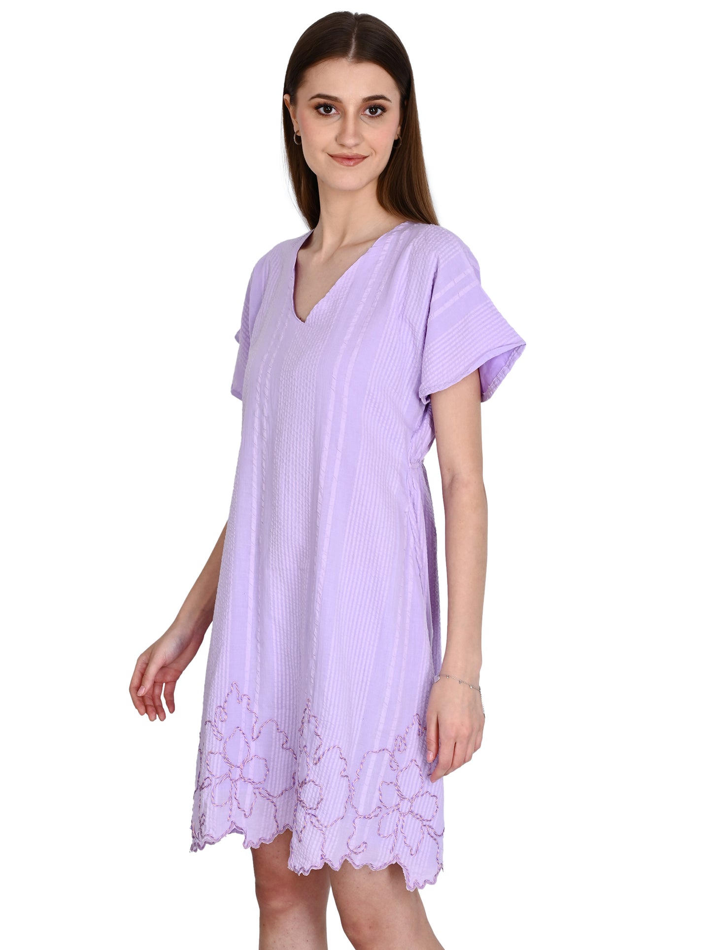 Purple Cotton Dress