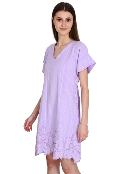 Purple Cotton Dress