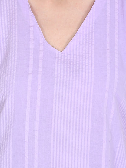 Purple Cotton Dress