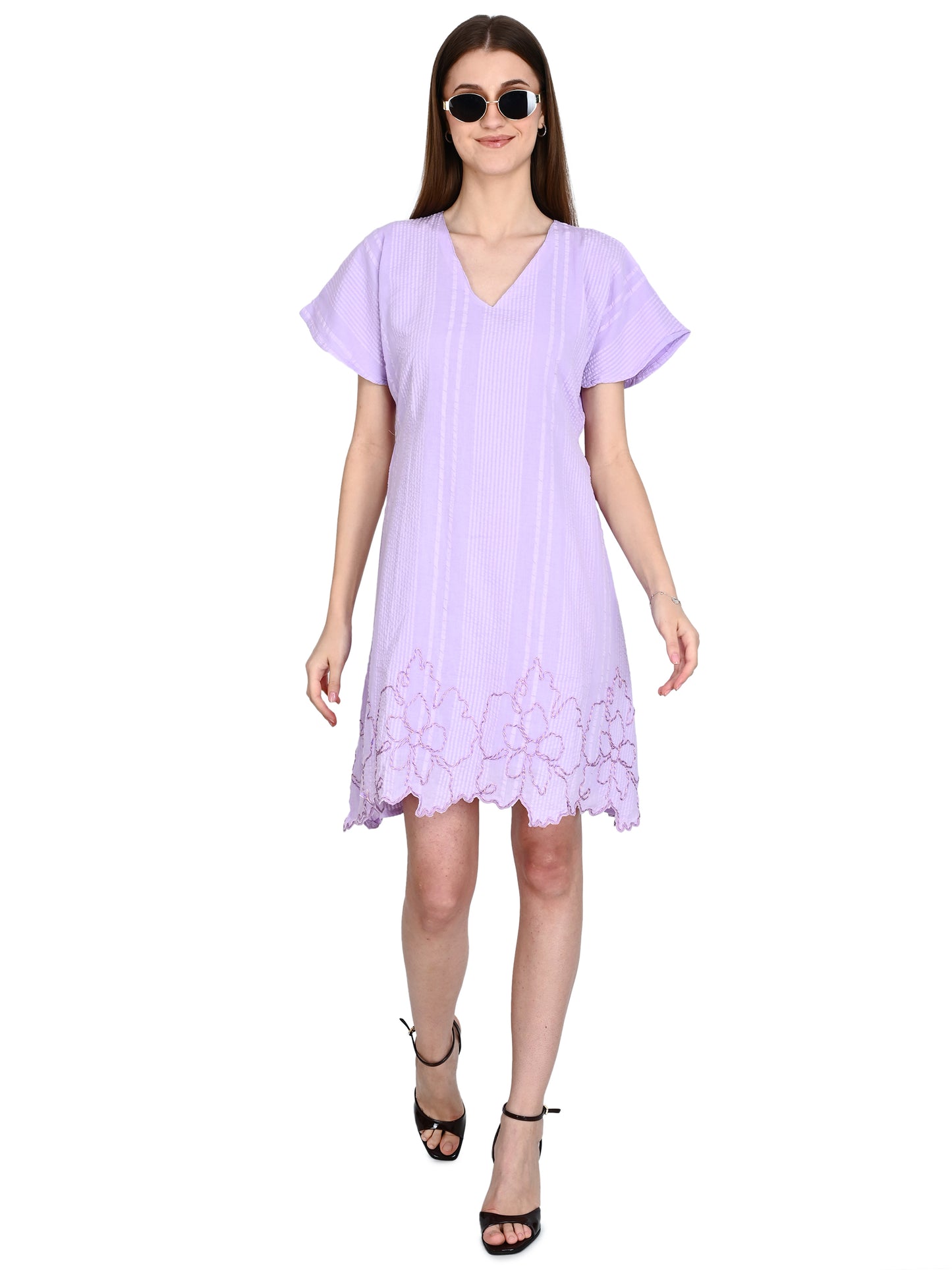 Purple Cotton Dress